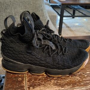 Nike LeBron 15 Black Gum Shoes Size 10.5 US